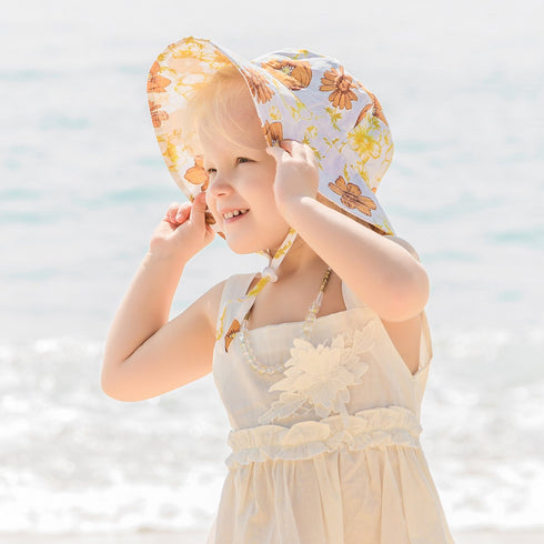 Spring and summer sun protection children's beach sun hat,Circumference 18-20 in